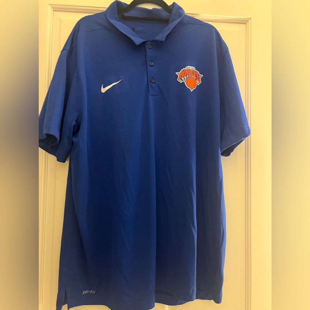 Men's Blue XXL Bike New York Knicks Polo Short Sleeve T-Shirt